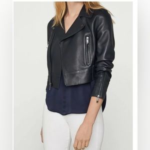 New BCBG MAXAZRIA Autumn Leather Moto Jacket